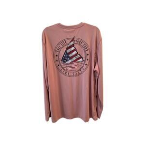 Salt Life Men's Redfish and Stripes Long Sleeve Shirt L